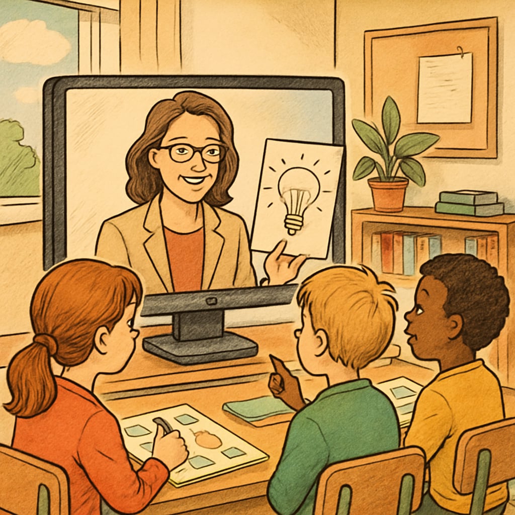 A content creator engaging with children through educational videos, symbolizing the balance between professional focus and broader societal expectations. Ms. Rachel engaging with children in educational content, representing education and humanitarianism.
