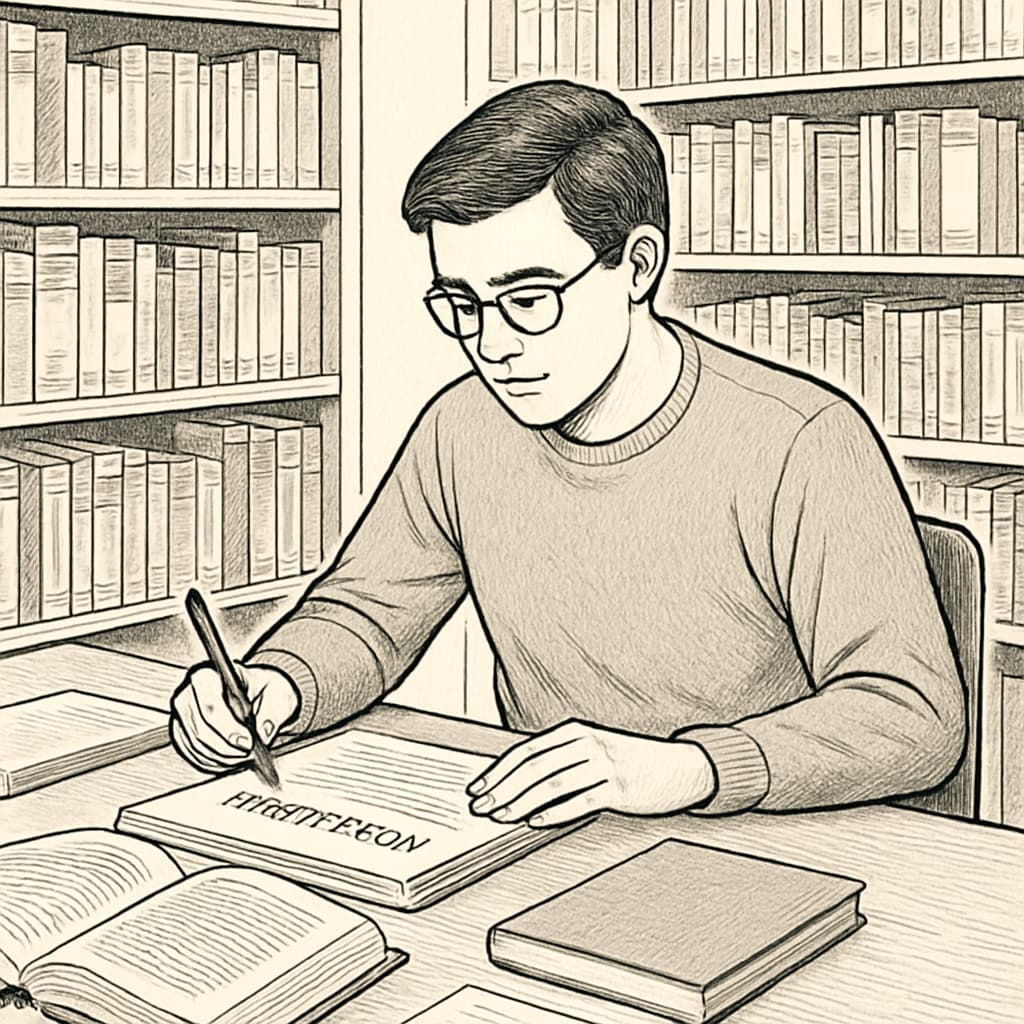 A student working on their dissertation in a university library, symbolizing the academic rigor of UK master’s degrees. Student working on their dissertation in a library for a UK master’s degree.