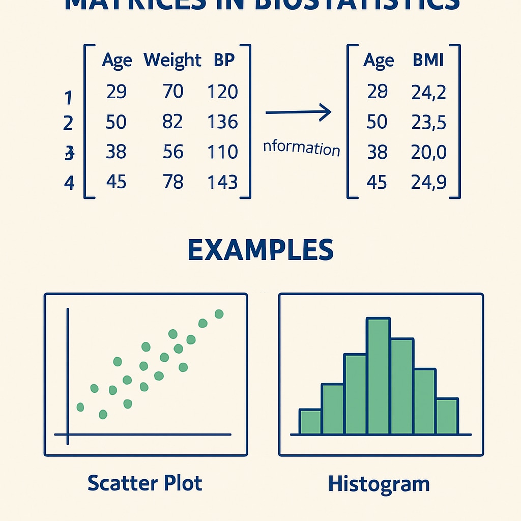 Linear Algebra concepts for Biostatistics, including matrix applications.