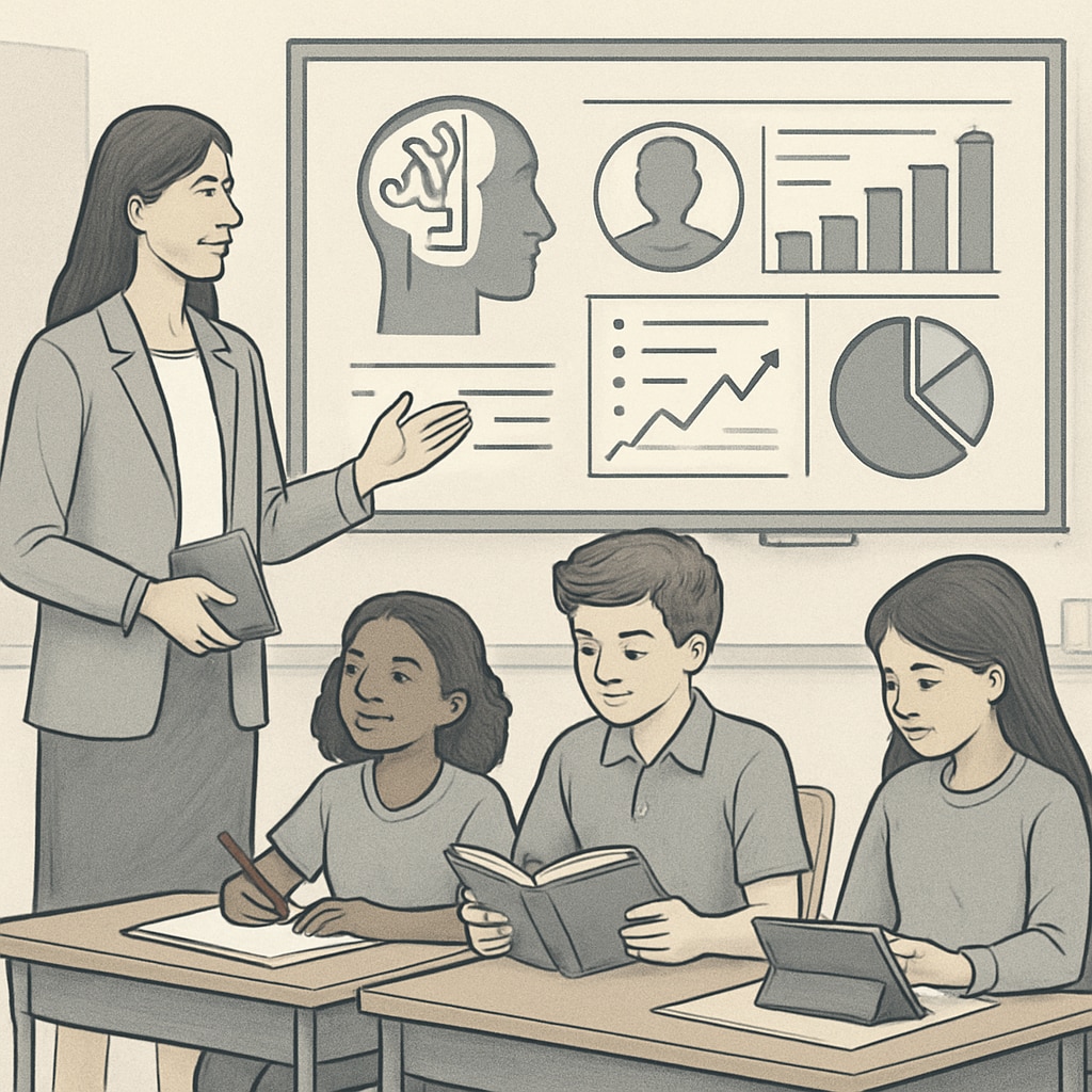 AI analytics offering personalized learning feedback to students.
