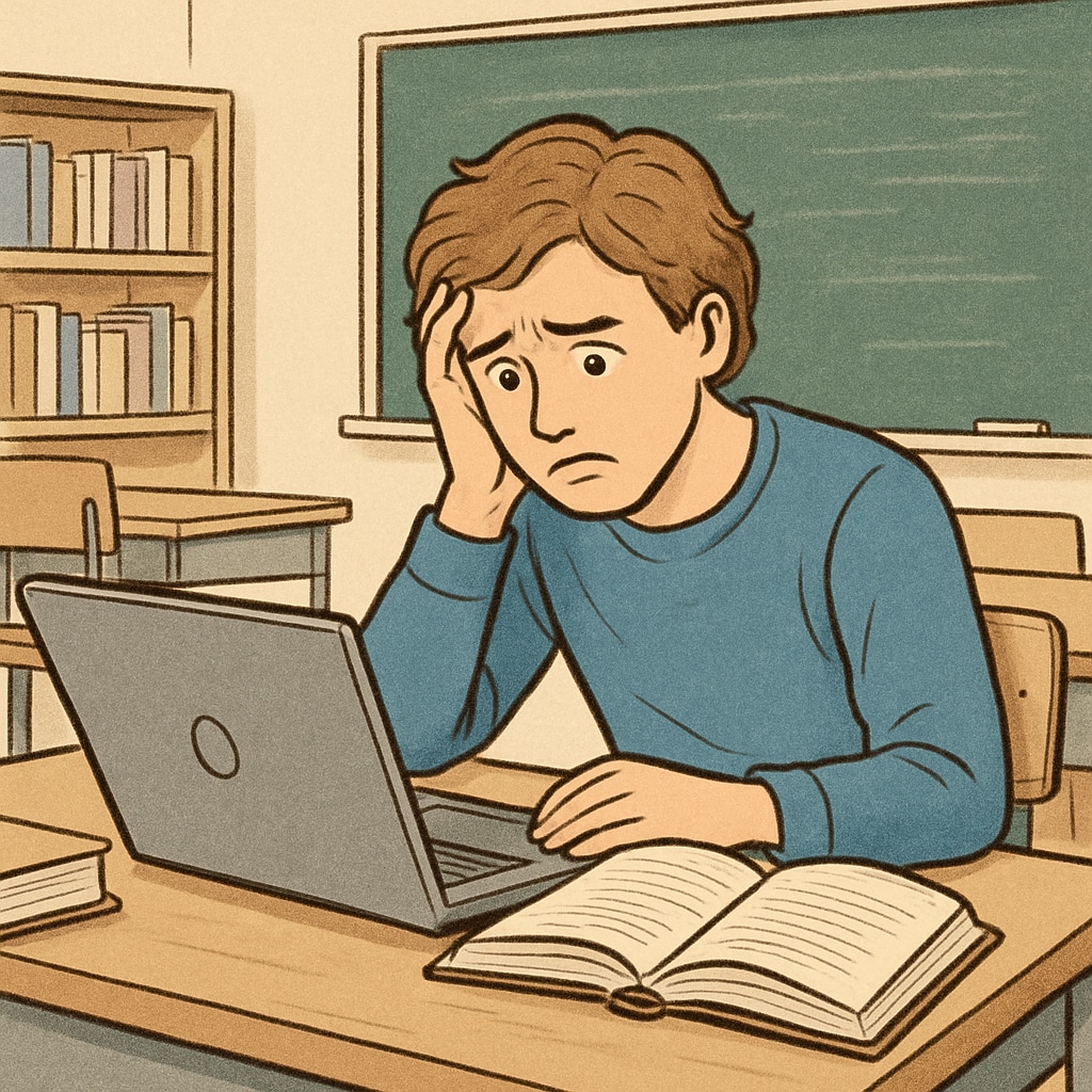 Student feeling emotional distress after wrongful plagiarism accusation.