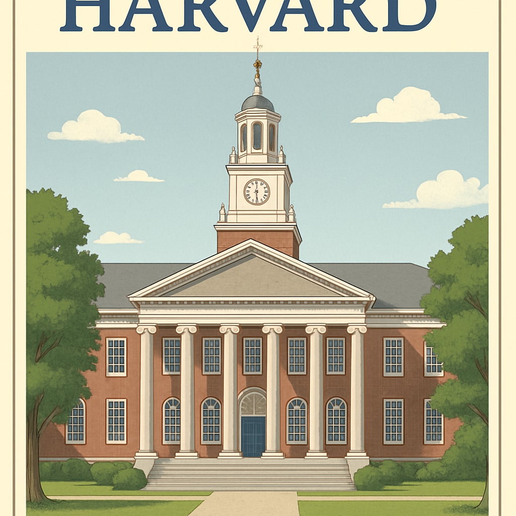 A Harvard campus building, symbolizing the aspiration of students aiming for top universities. Harvard University campus building representing the goal of high-achieving students.