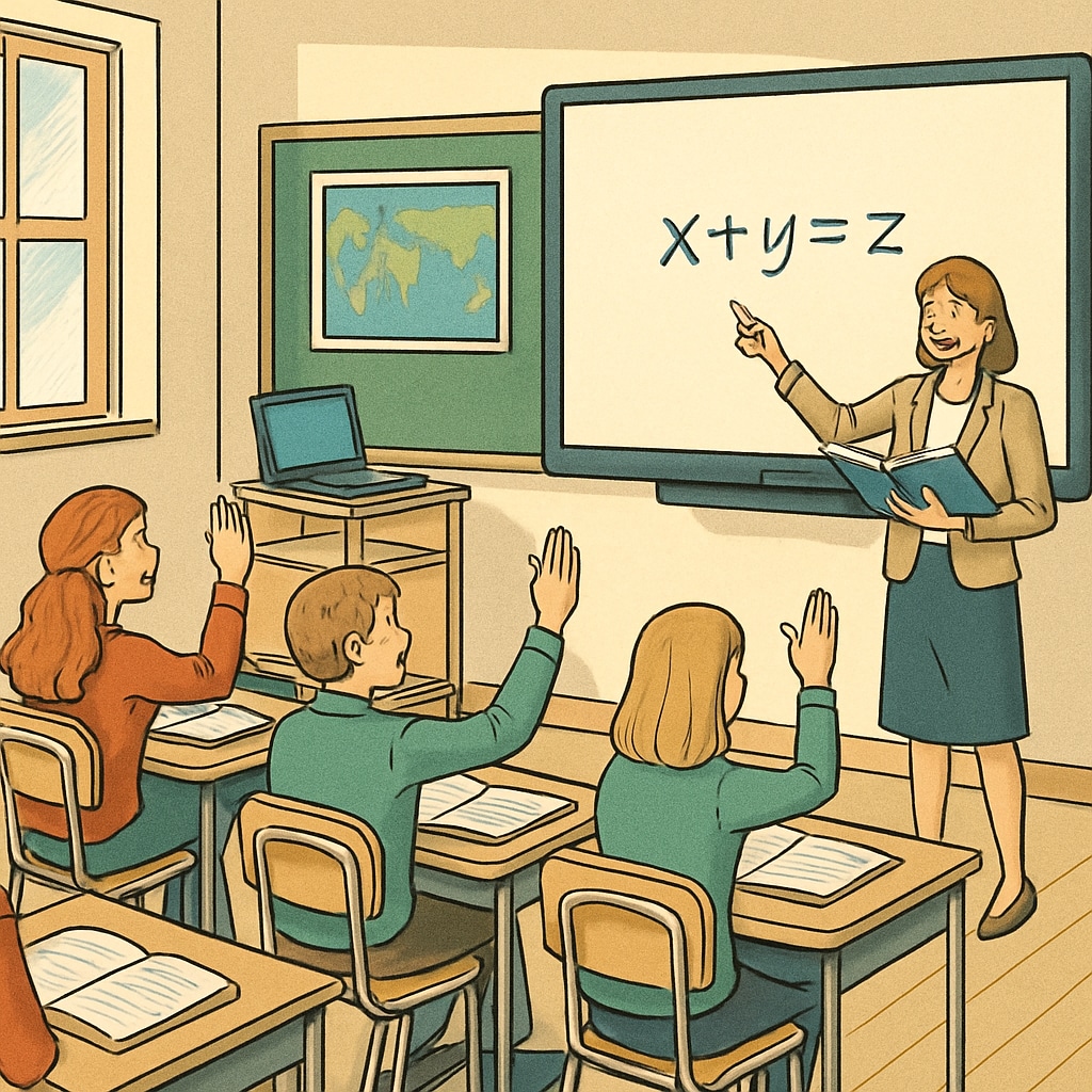 Private school classroom with small class size and engaged students.