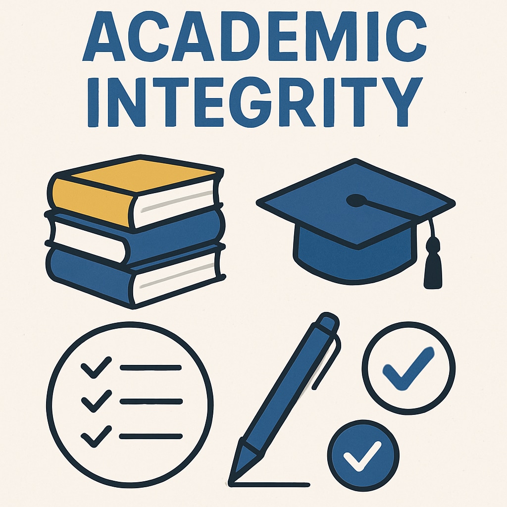 An academic integrity policy document displayed on a desk, symbolizing clear guidelines.