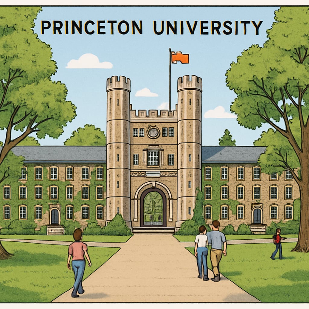 Princeton University campus highlighting its architectural beauty and tranquil setting, related to Ivy League prestige.
