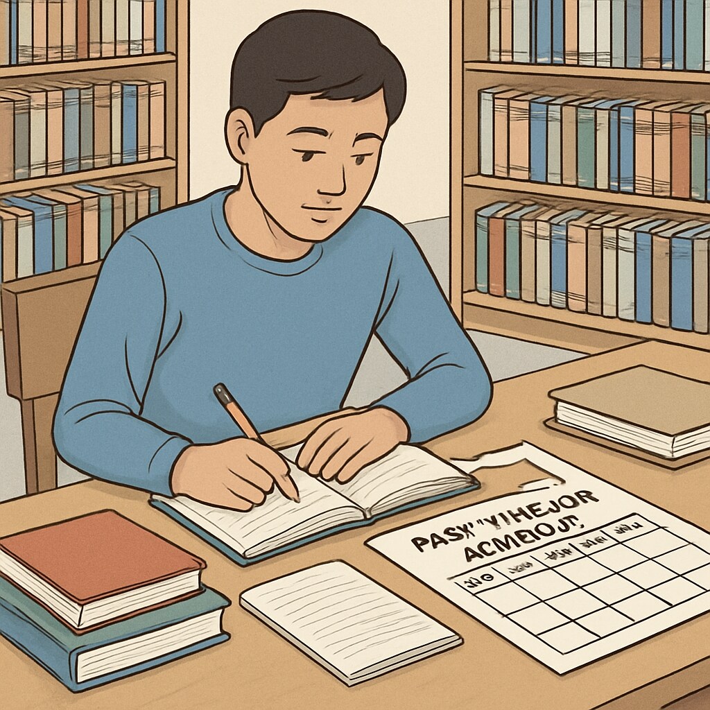 A high school student planning their schedule to balance work and studies.