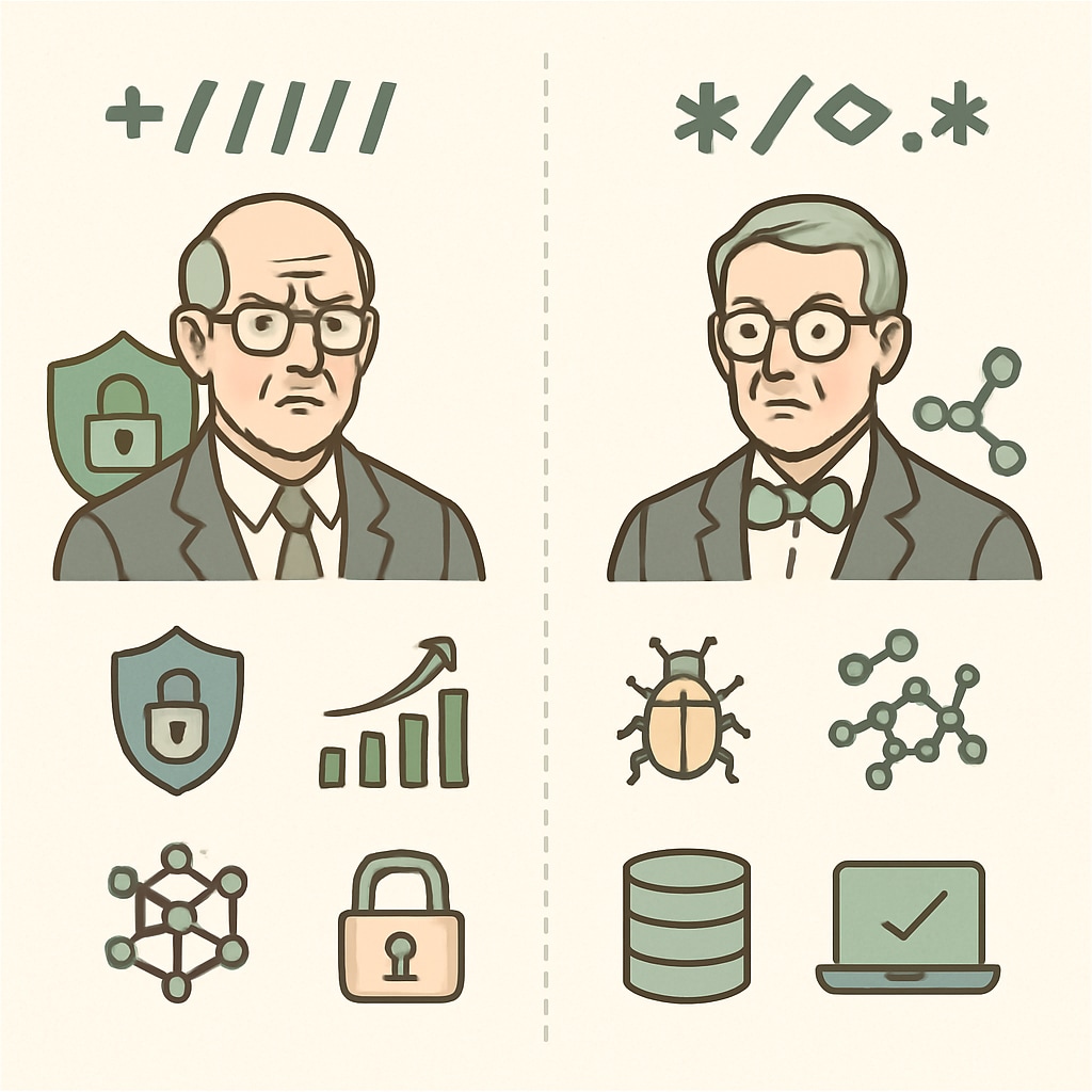 A comparison chart visually highlighting the key differences between cybersecurity and data science engineering career paths. A chart comparing cybersecurity and data science engineering careers.