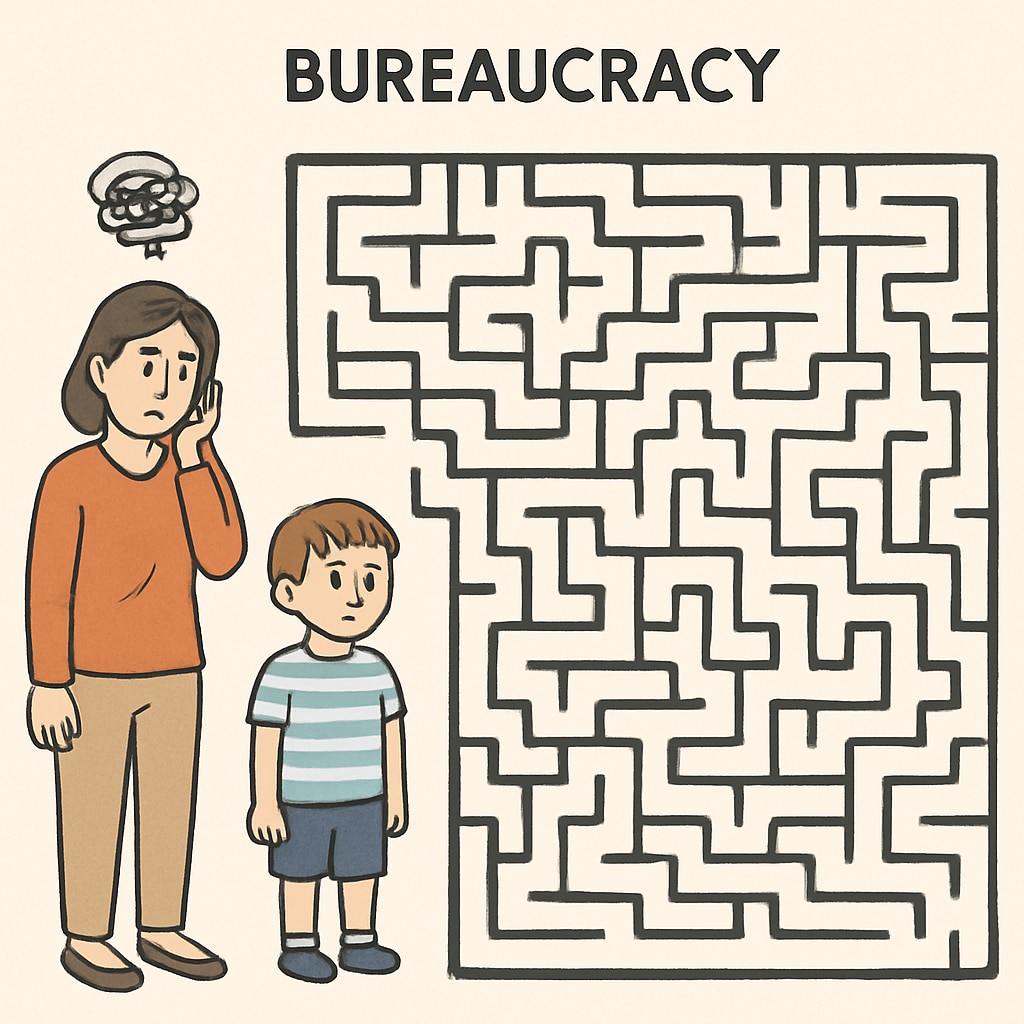 A conceptual graphic showing a tangled maze labeled Maze labeled
