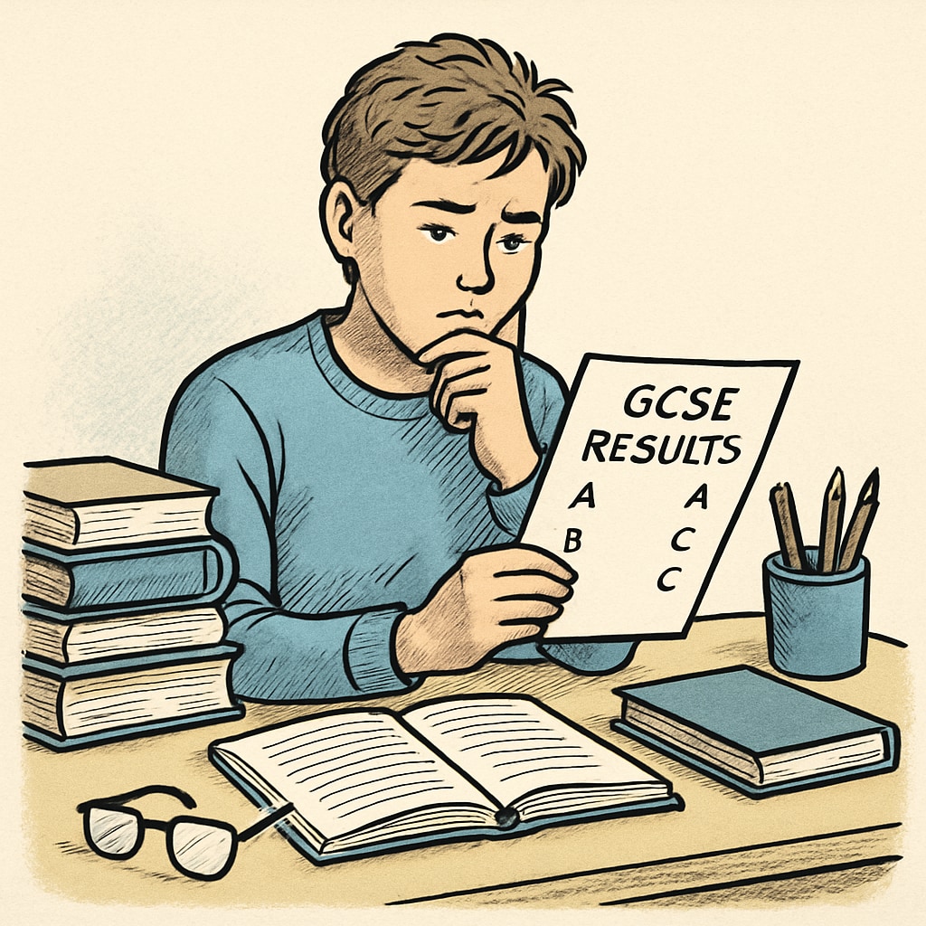 Student reflecting on GCSE results and future growth.