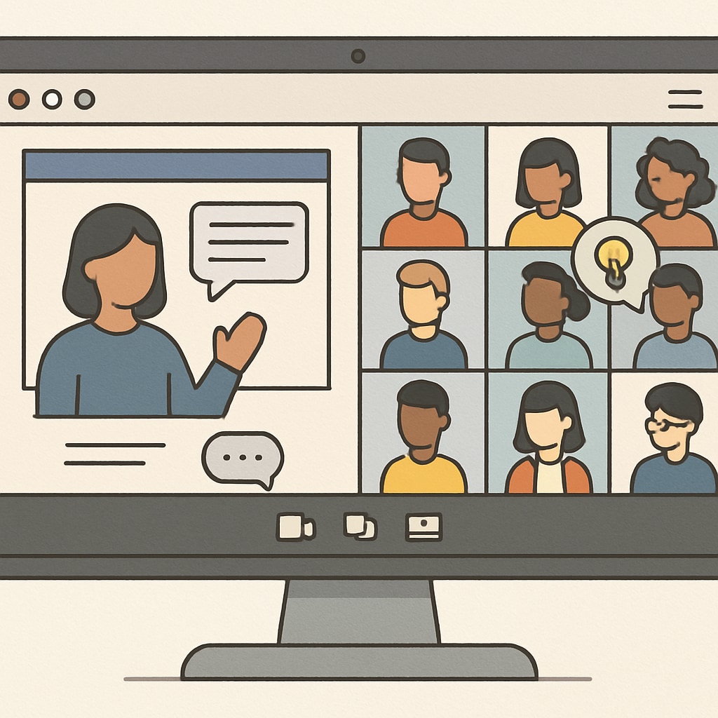 Virtual classroom interface for online degree programs.