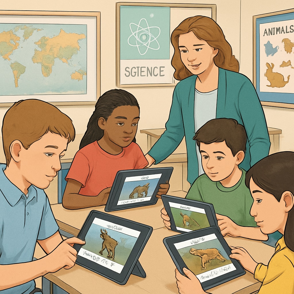 Students participating in citizen science projects using Zooniverse.