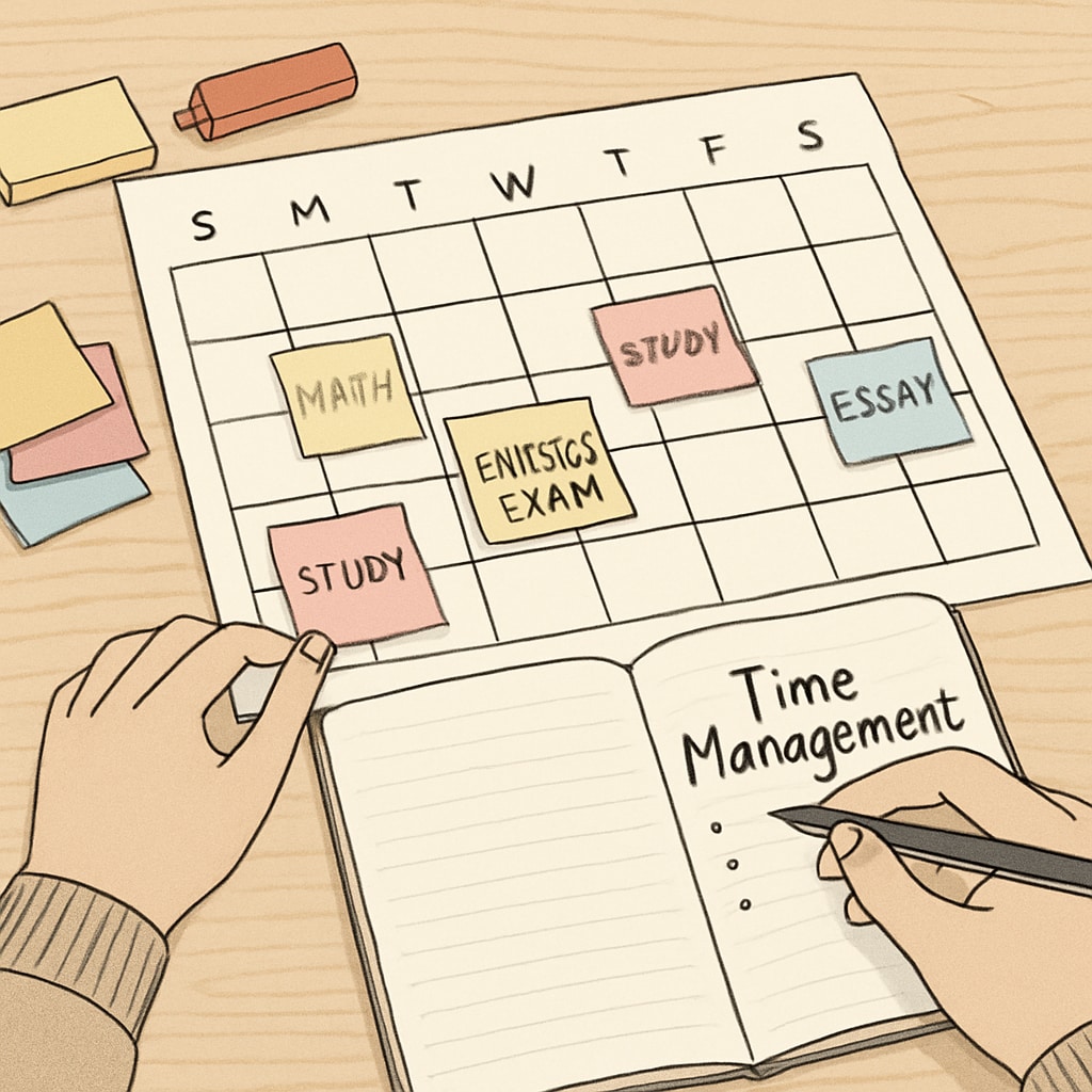 Student planning their study schedule for physics backlogs, time management, exam preparation.