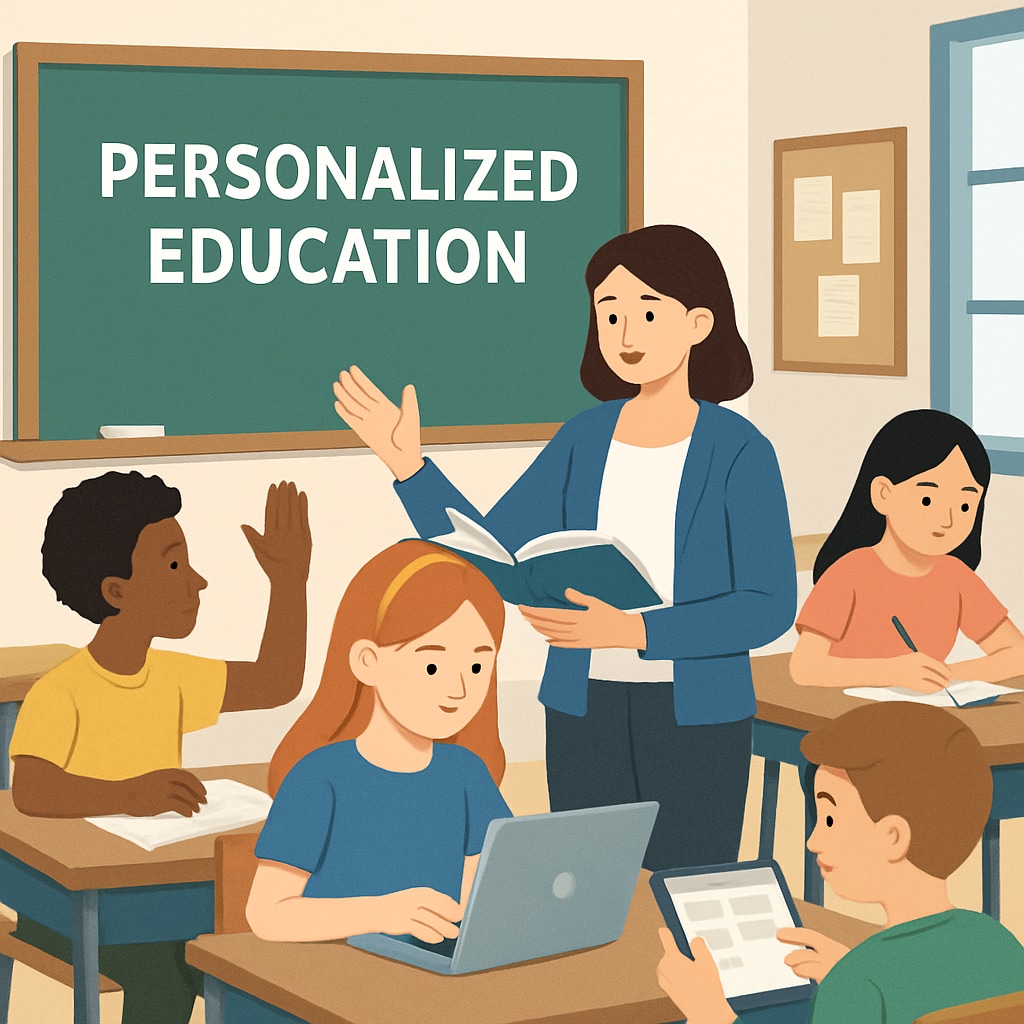 Classroom demonstrating personalized learning for academic success.