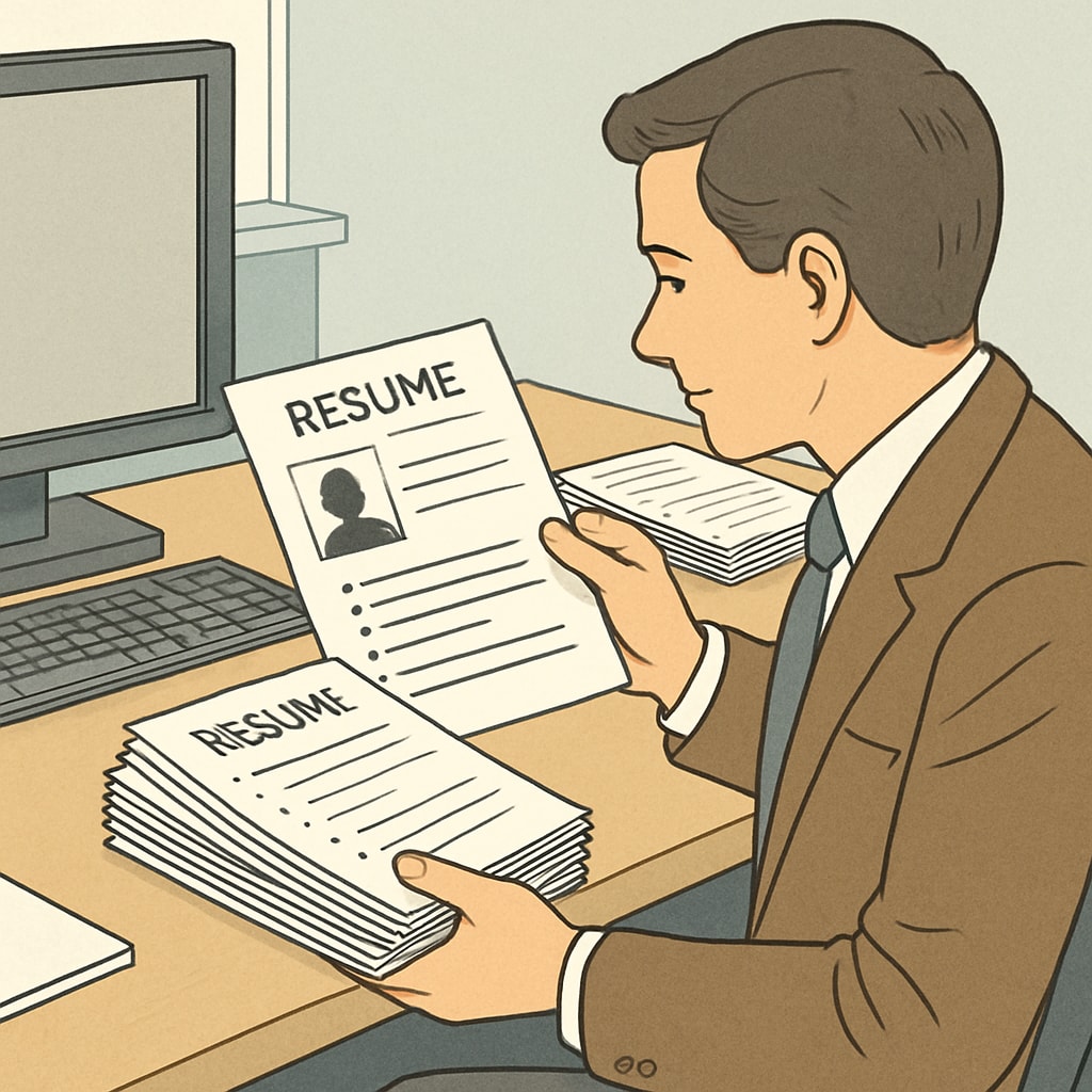 A desk with resumes being reviewed, highlighting Arizona employment policy concerns.