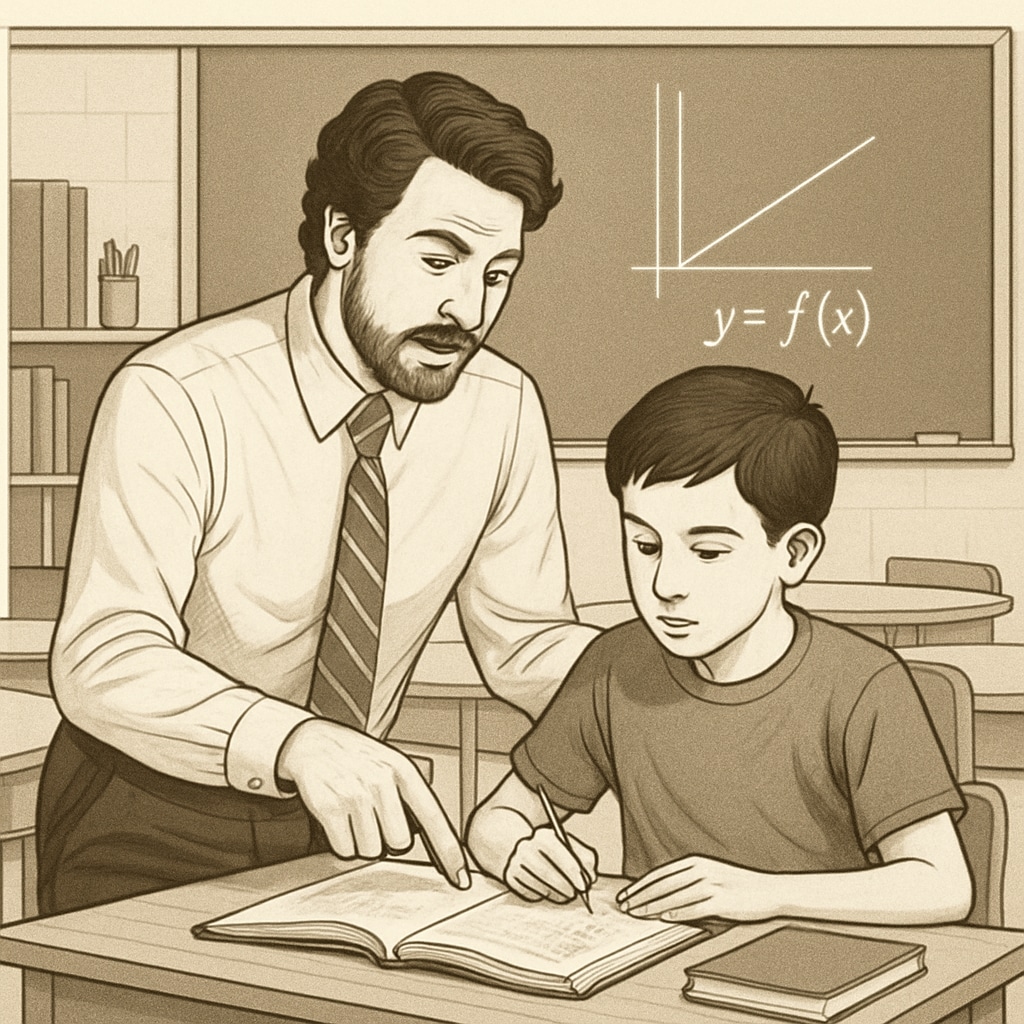 A scene depicting a teacher passionately guiding a student in a classroom setting, symbolizing the tension between rigor and care. Teacher guiding a student in a classroom, representing the balance between rigor and care.