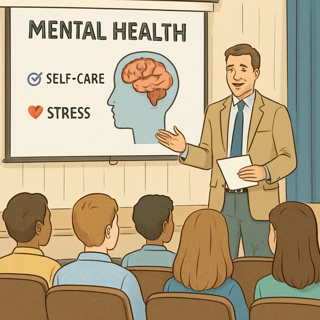 Mental health assembly for high school students