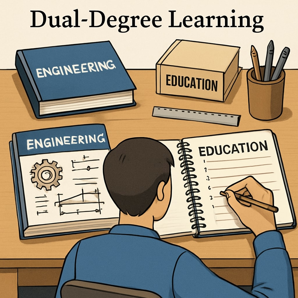 Student balancing education and engineering coursework