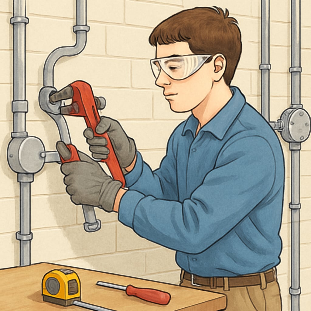 A student in a vocational program, highlighting alternatives to traditional academic routes.