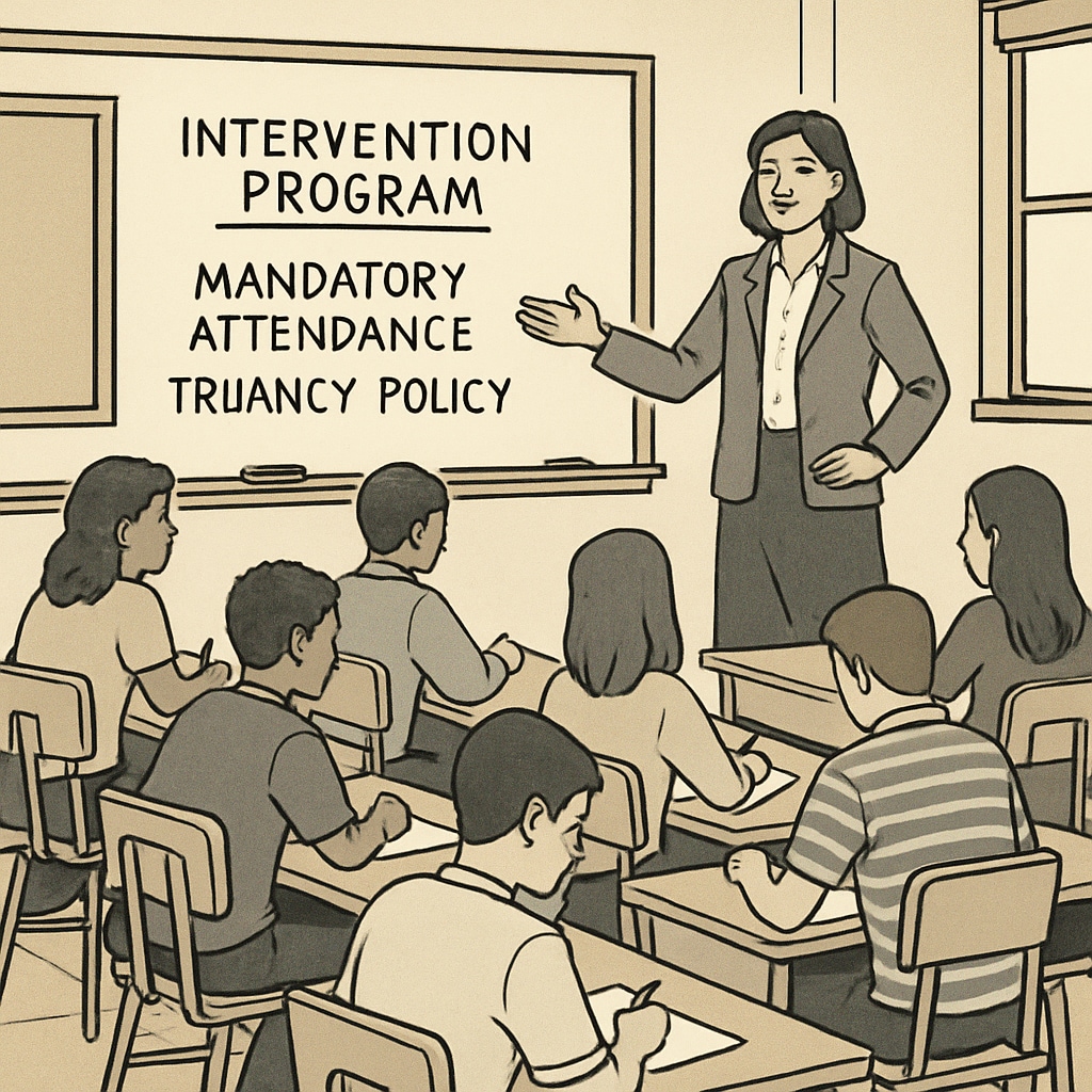 Students participating in a mandatory program under strict attendance policies.
