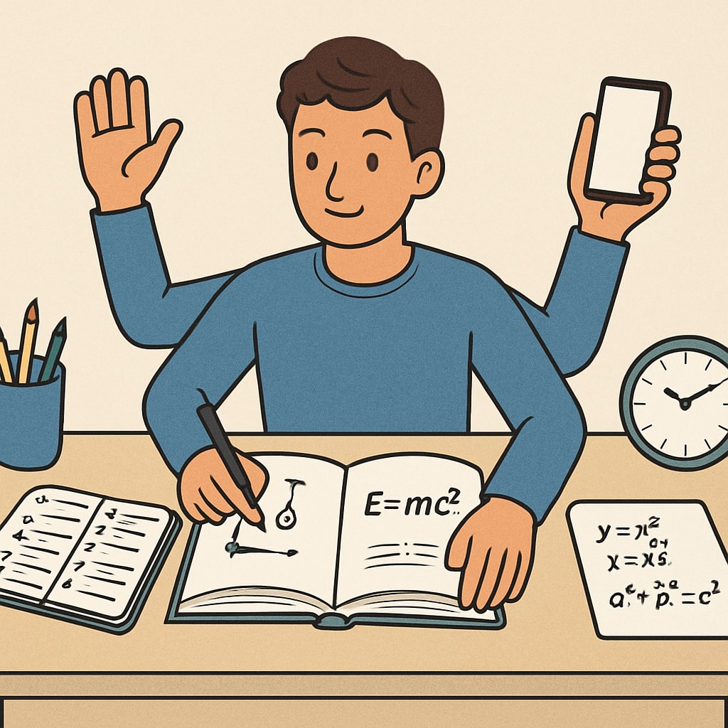 Student balancing physics backlogs, time management, and personal obligations.