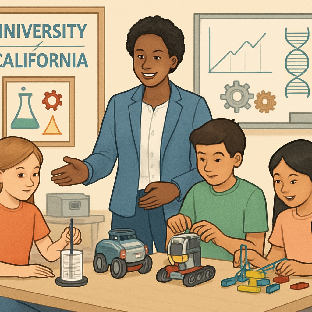 STEM workshop led by UC faculty with K12 students participating
