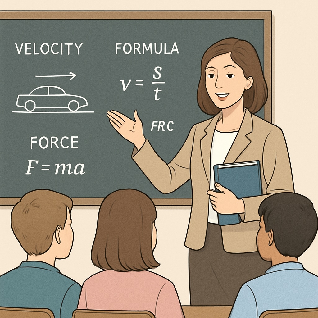 A classroom environment with a teacher explaining physics concepts to students, symbolizing the importance of accurate teaching. A teacher explaining physics concepts in a classroom, emphasizing accurate teaching.