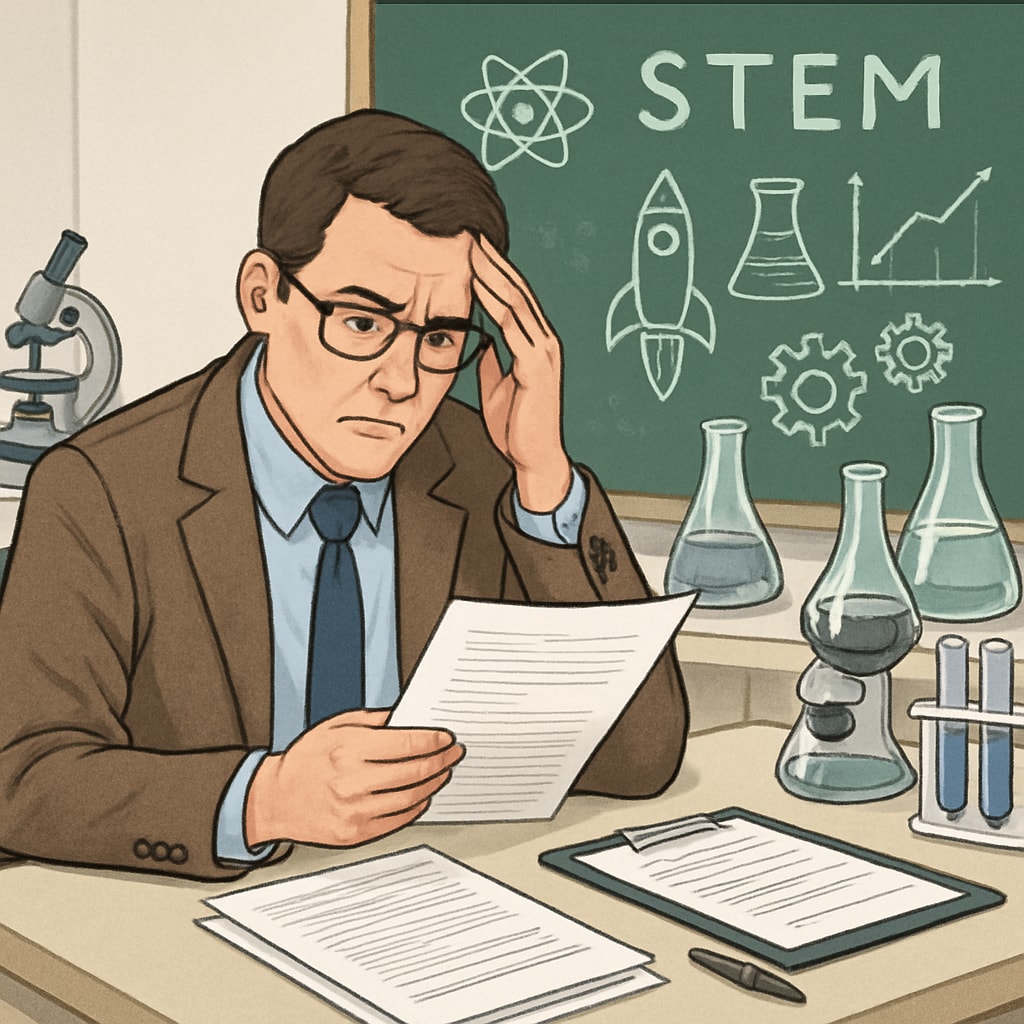 STEM teacher dealing with administrative challenges
