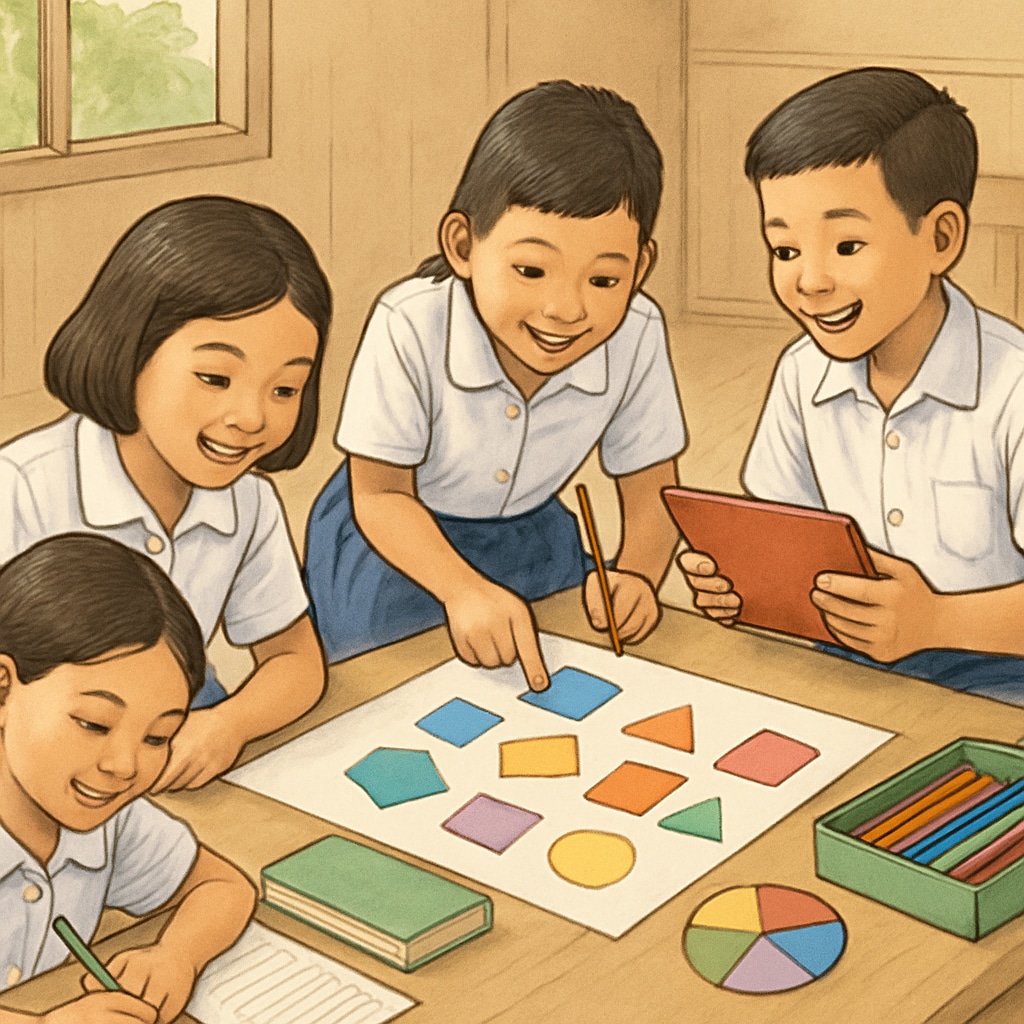 Thai students participating in interactive learning activities during the camp.