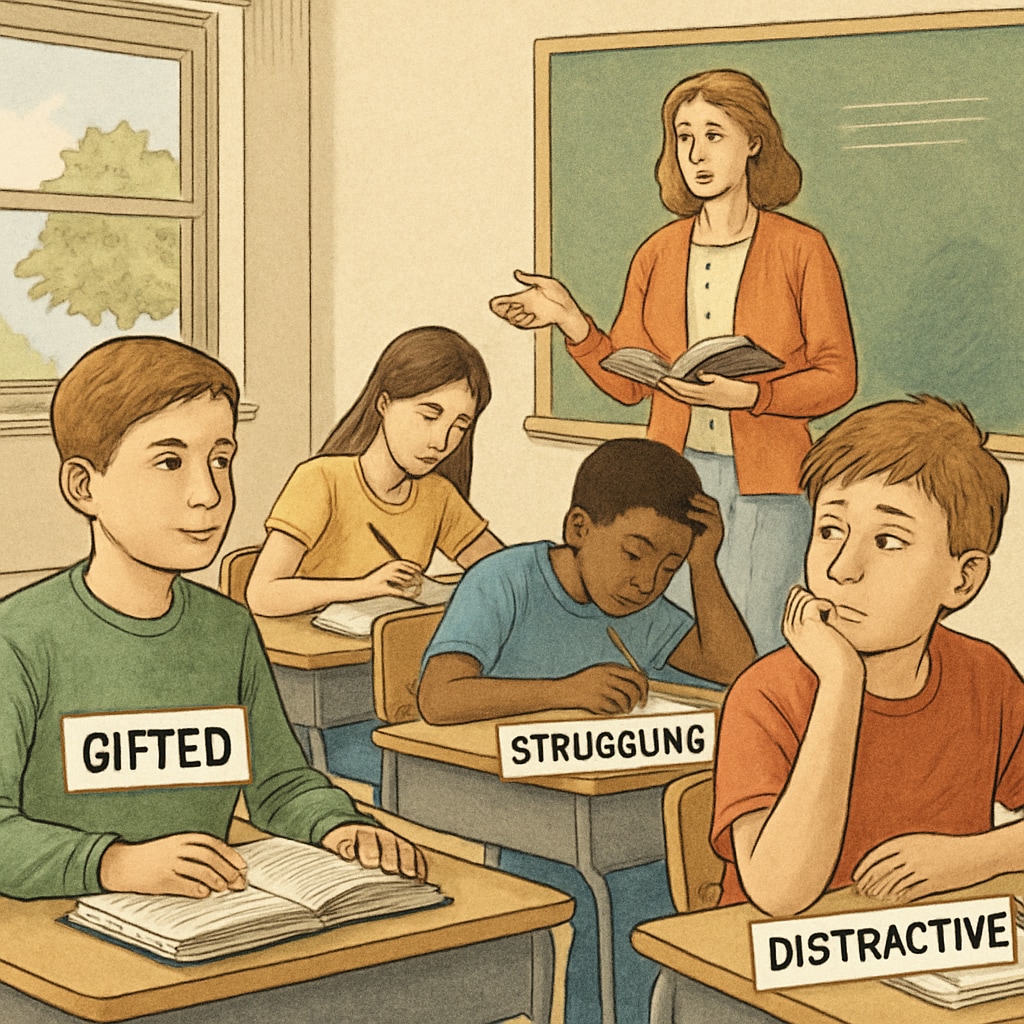 Talent labels in education affecting student engagement and focus.