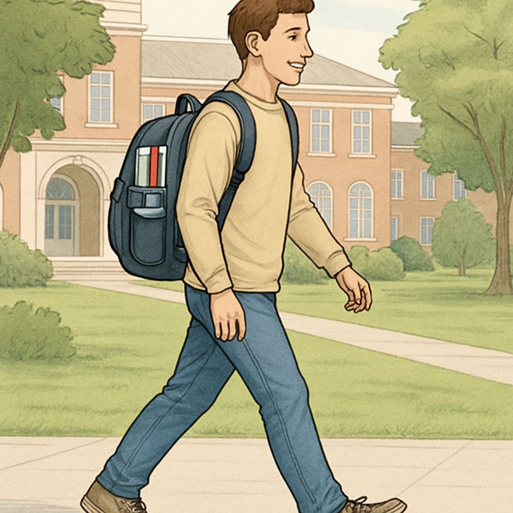 A college bag that is affordable, spacious, and practical for everyday use.