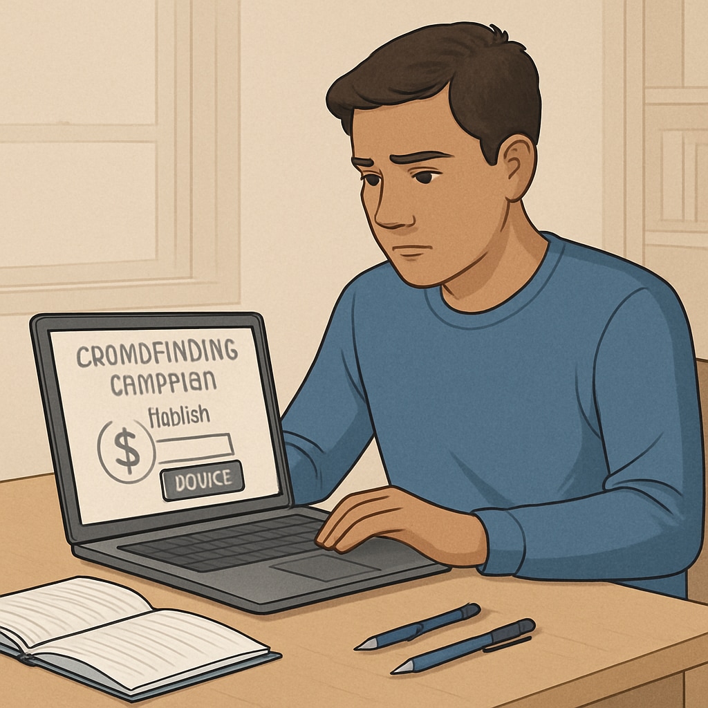 A student crowdfunding for tuition in their final semester to overcome financial struggles.