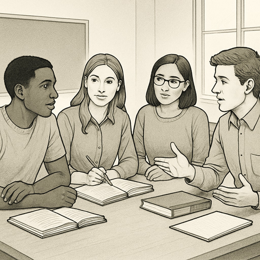 College students discussing academic motivation and major selection challenges.