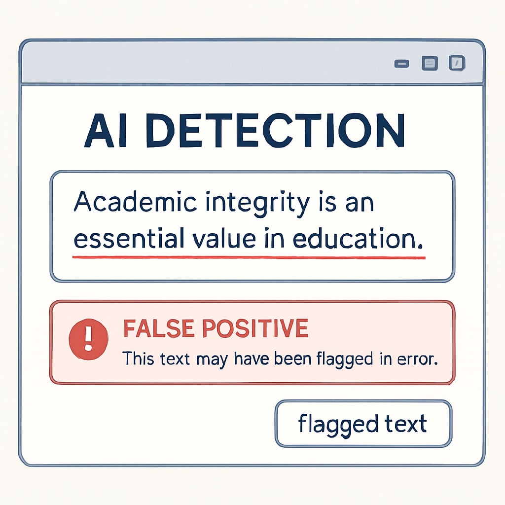 False positive flagged by AI detector in academic integrity assessment.