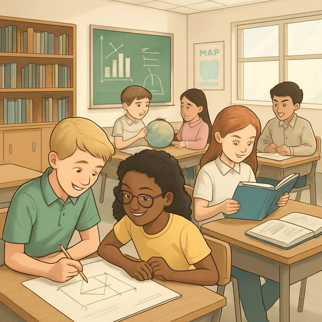 Gifted education enrichment program classroom activity.
