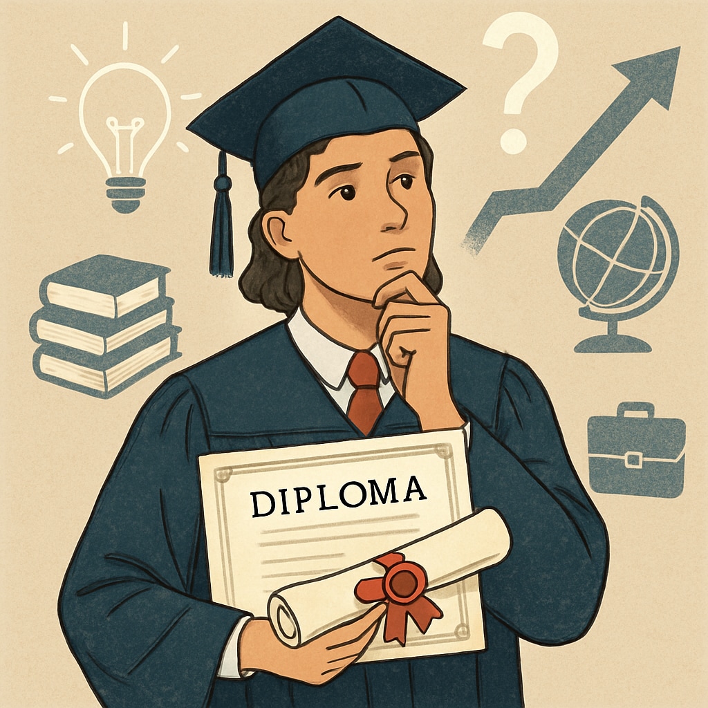 Student with a modified diploma pondering next steps.
