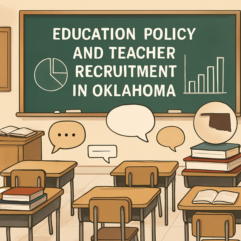 Classroom setting depicting education policy debates over teacher recruitment in Oklahoma.