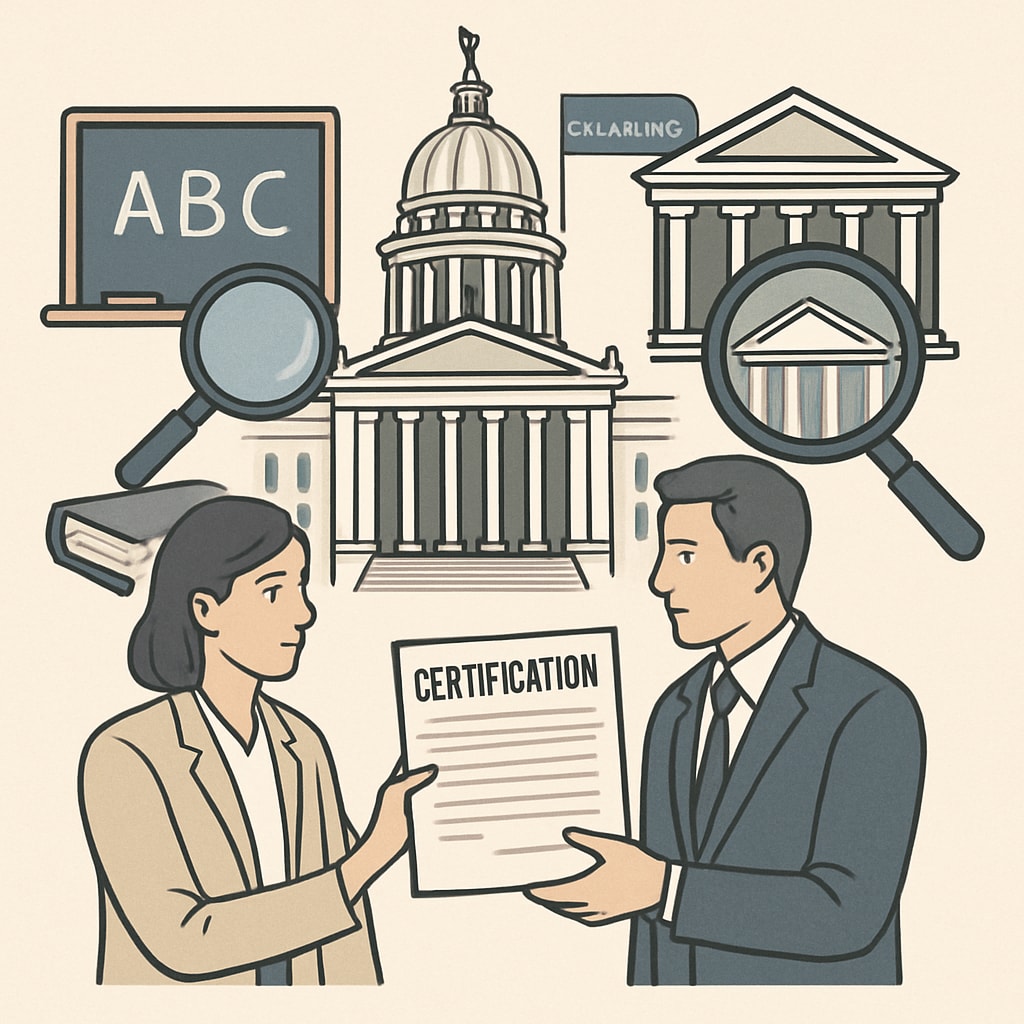 Teacher certification application symbolizing political scrutiny in Oklahoma education policies.