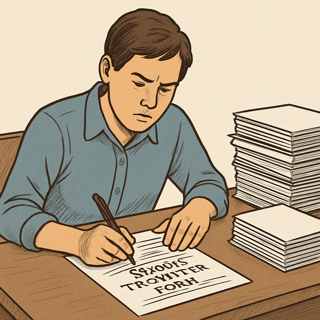 Parent completing school transfer forms to overcome district barriers