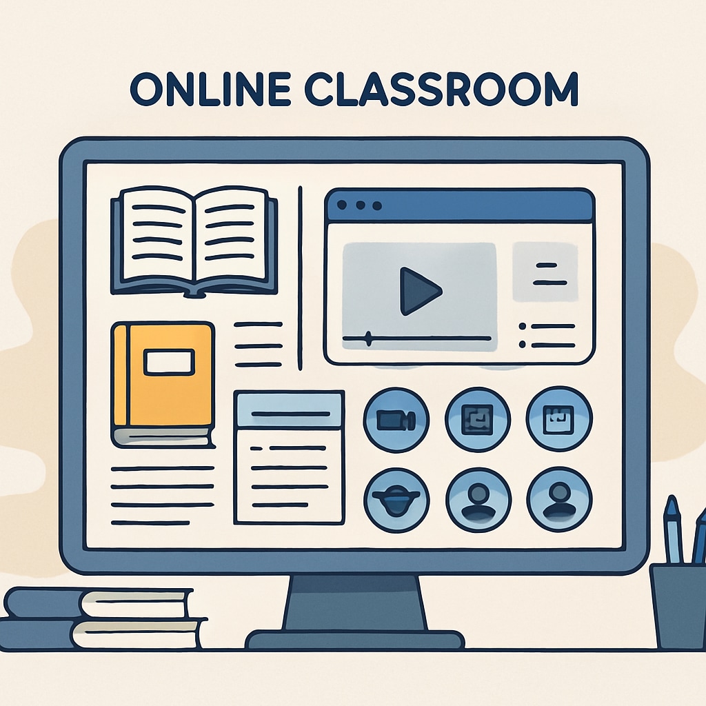 Online classroom interface for Khan World School dual credit program.