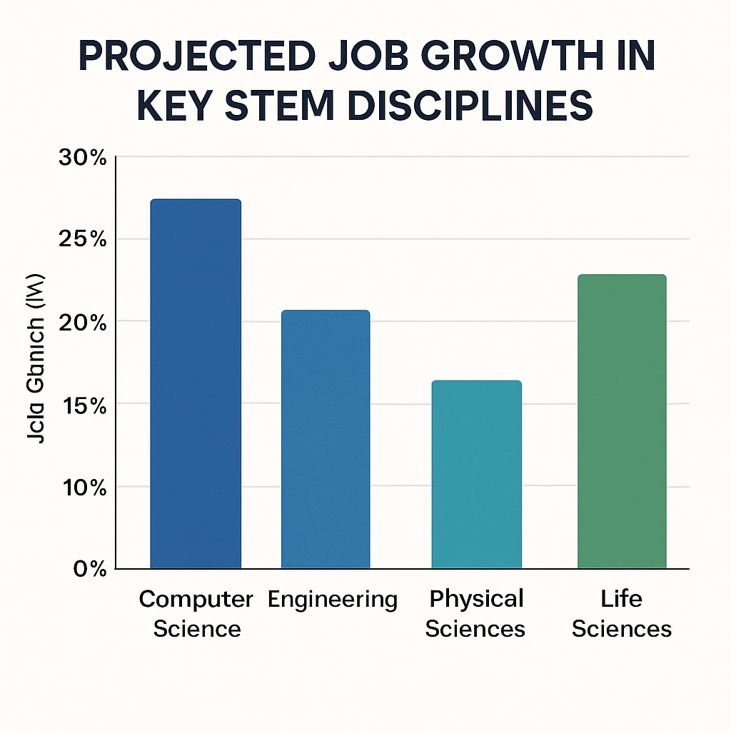 Job growth trends in STEM fields.
