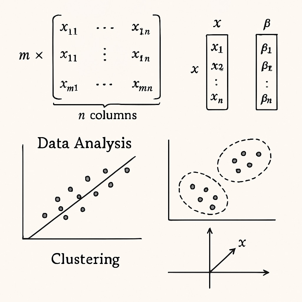 Visualization of Linear Algebra applications in biostatistics and data analysis.