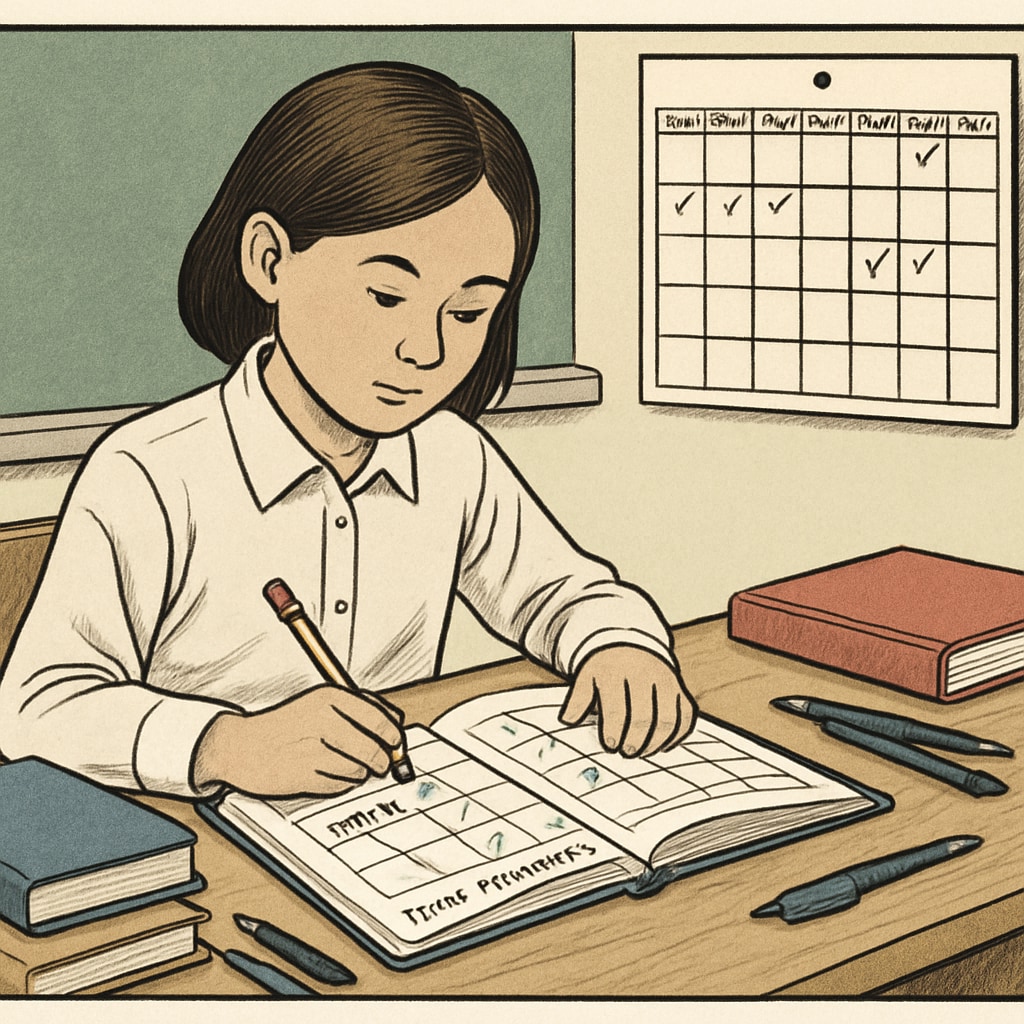 A student planning their study schedule to clear physics backlogs.