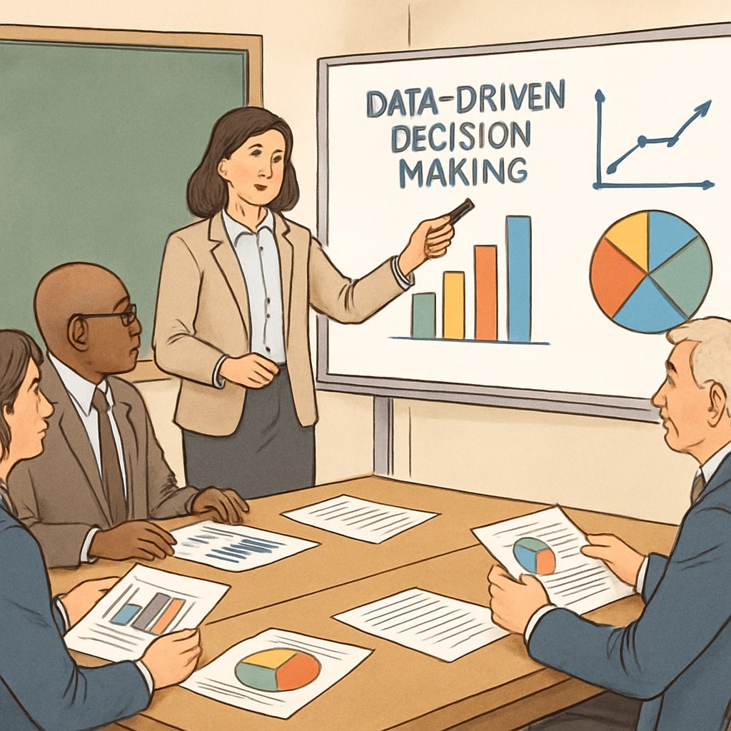 Workshop on data-driven governance strategies for school boards.