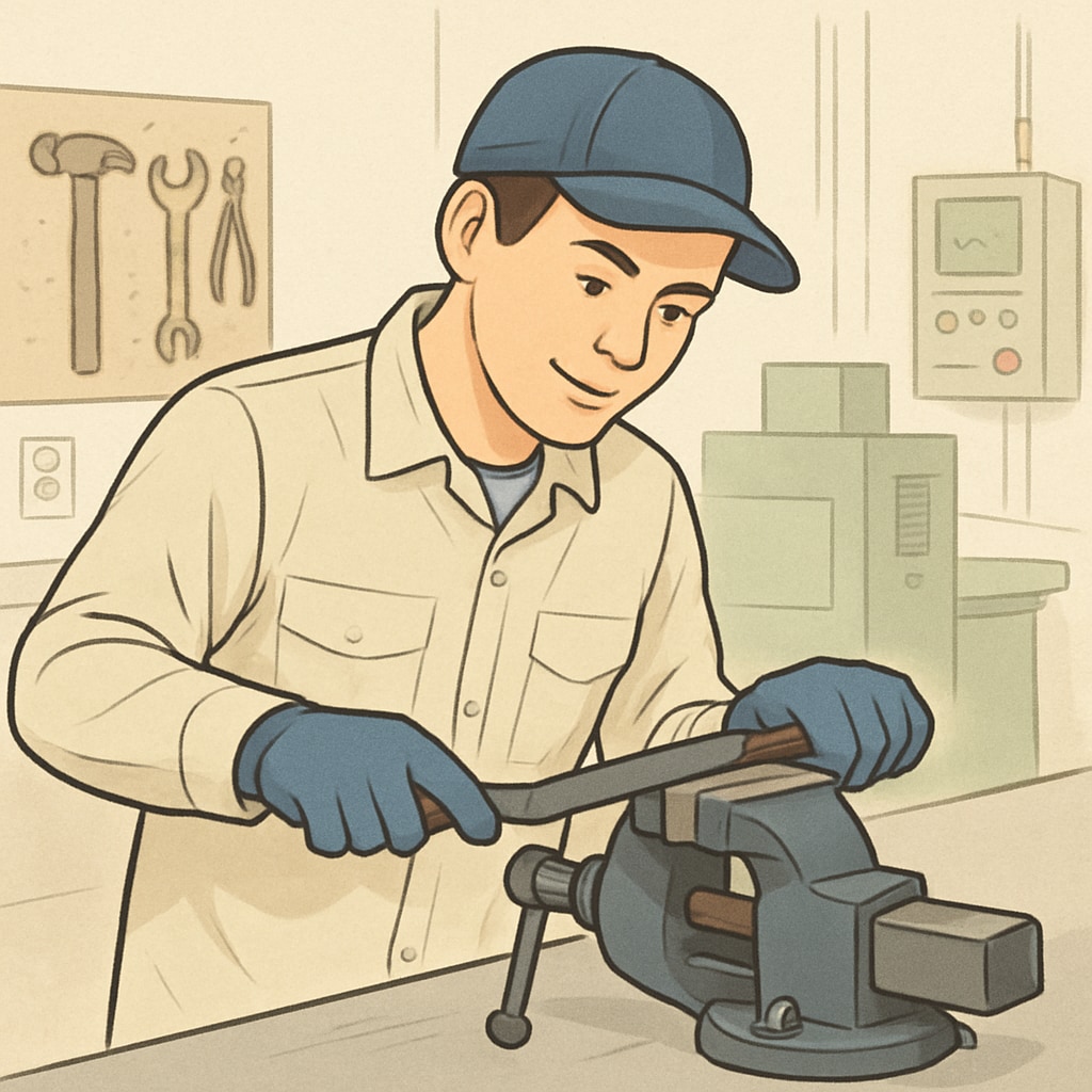 A young adult working hands-on in a vocational training program, showcasing alternative academic pathways. Alternative academic pathways beyond GCSE results, as shown in vocational training programs