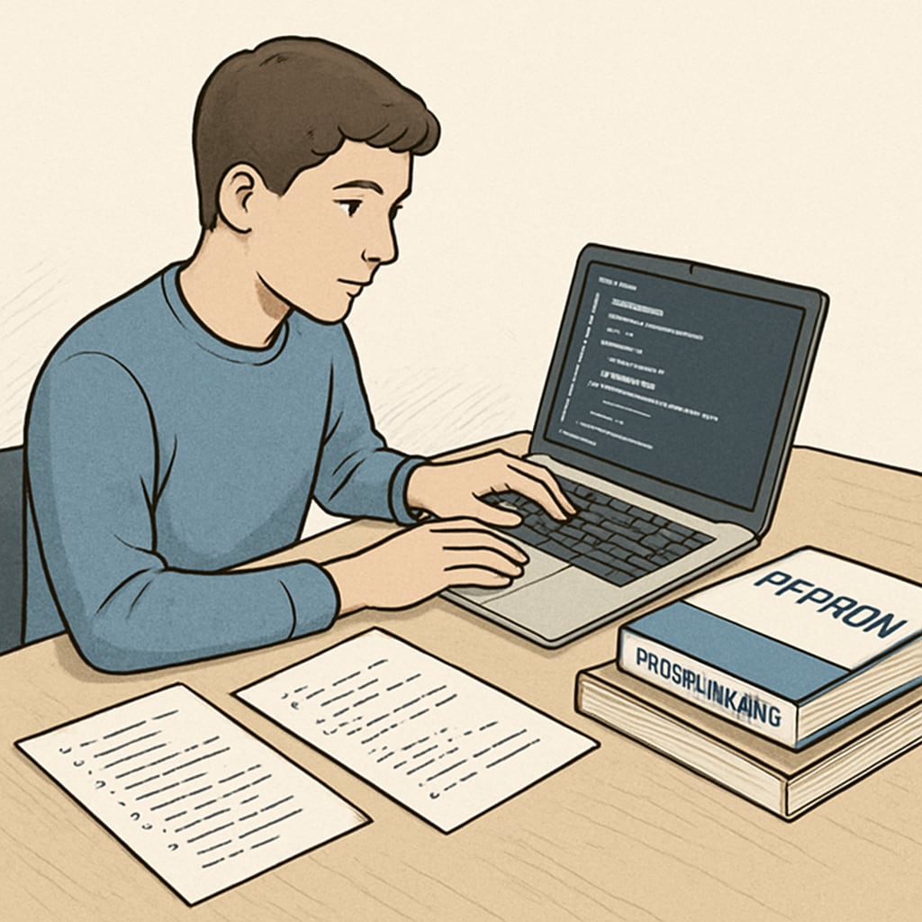 University student coding and learning programming languages