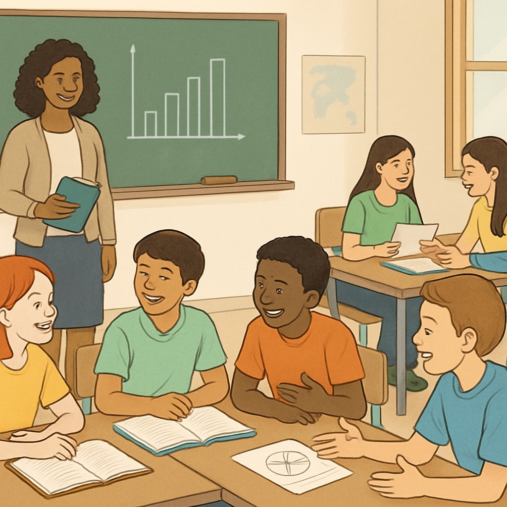 A supportive classroom environment showcasing diverse students engaged in collaborative learning activities. Education institutions fostering student success through inclusive and supportive environments.