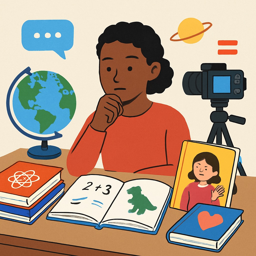 An educator reviewing content that emphasizes inclusivity and global understanding.