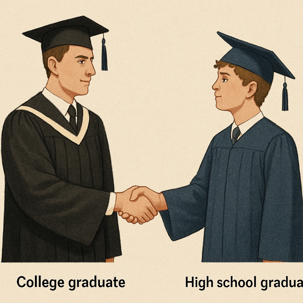 Equality in employment opportunities for high school and college graduates.