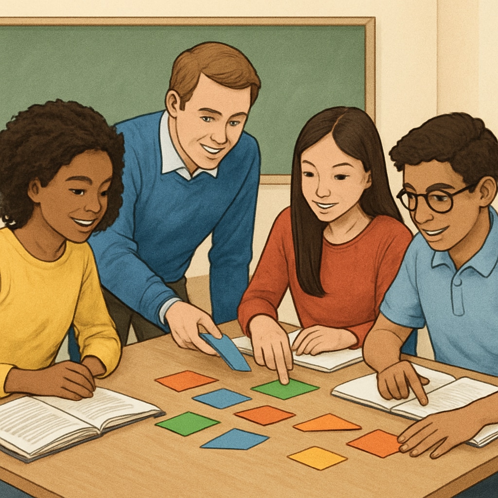 Students collaborating in a classroom to represent a student-centered learning approach.