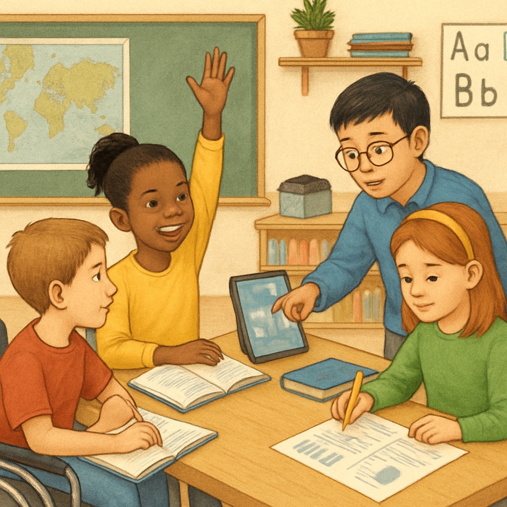 Classroom scene illustrating inclusive learning without labels.